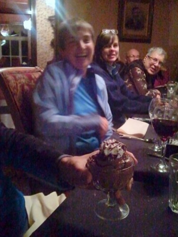 Jose's Moose (so, where are the antlers?) Peggy, Alice, Adir and Stan at a restaurant near Oakland, MD