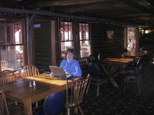 Beth connected, warm and in the sun (what could be better?)