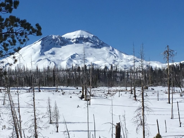 South and Middle Sister from Three Creeks Lake Trail photo by Al Larsen