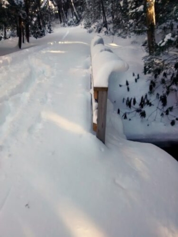 The snow was so deep it got tired