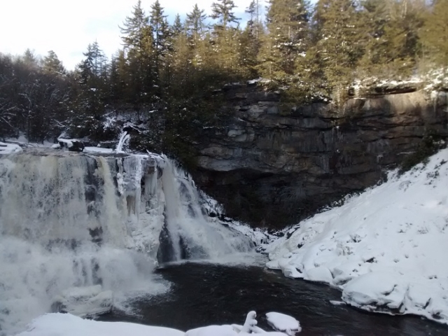 Falls and the talus on the South rim