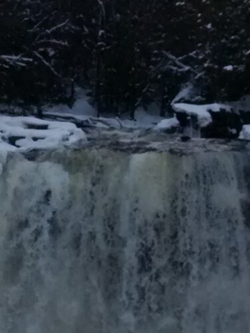 At the lip of the falls