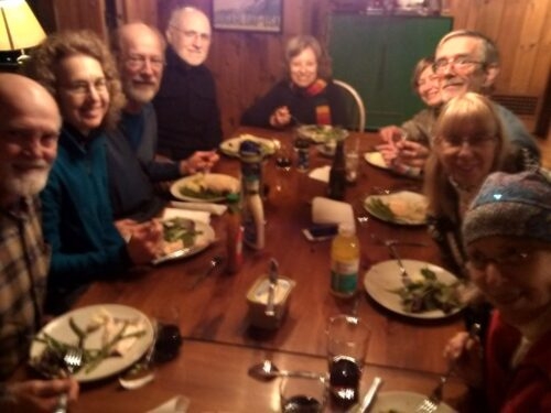 Around the dinner table at the cabin