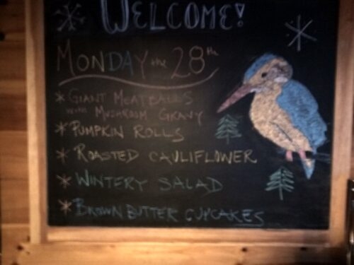 On the menu Flagstaff Hut