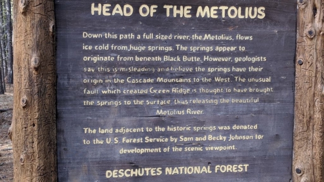 Explanation of the Metolius River