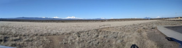 Panorama of the Cascades Peaks at Sisters