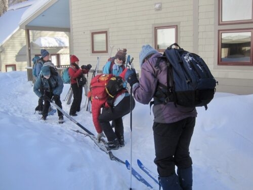 Heading out to Flagstaff Hut