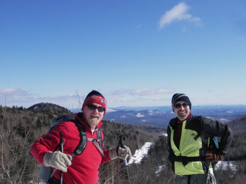 Al and Alan at the start of the Gore-to-Garnet ski tour, Garnet Hill Lodge, NY