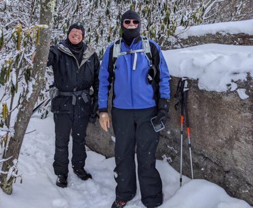Ed Johnson and Bela Mariassy at Pace Point, BW Falls, WV 2022