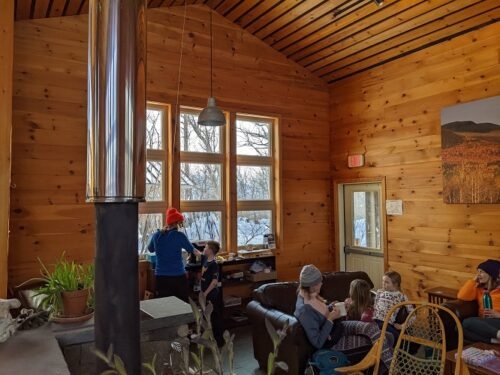 More interior of Stratton Brook Hut