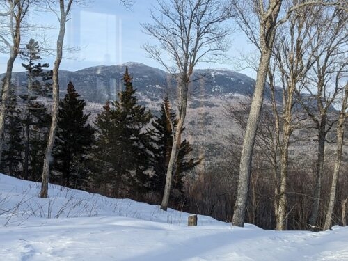 Bigelow Preserve on Bigelow Mountain from the Stratton Brook Hut dining room