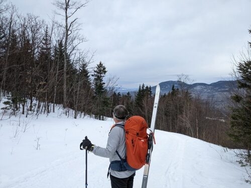 Is this too steep and icy to ski? We thought so...