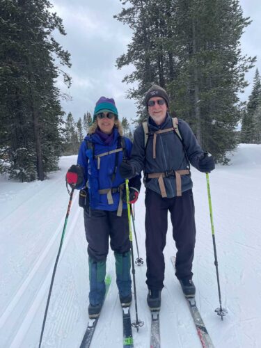 Marcie and Doug at Meissner Sno Park, Bend, OR