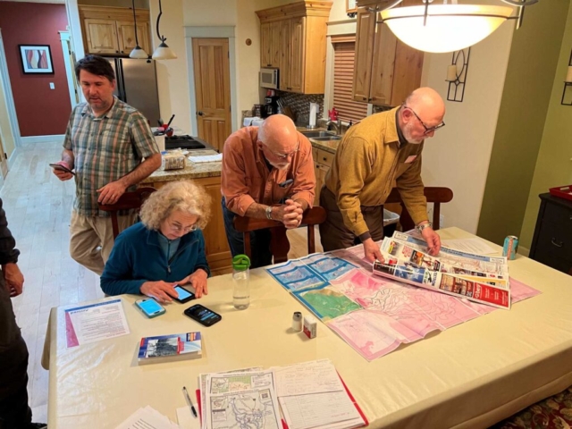 Planning the week's adventures, Bend, OR