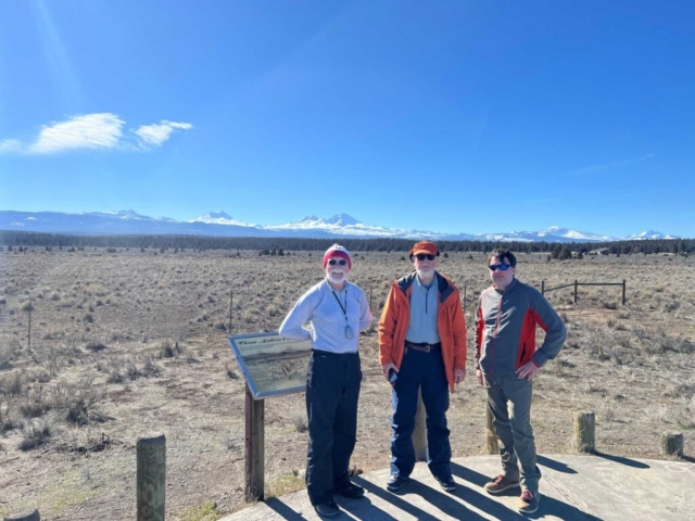 Bela, Ralph and Brent at Sisters Overlook between Bend and Sisters, OR