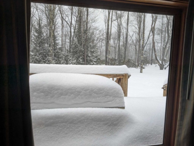 Heavy snow on Friday afternoon at BWF SP