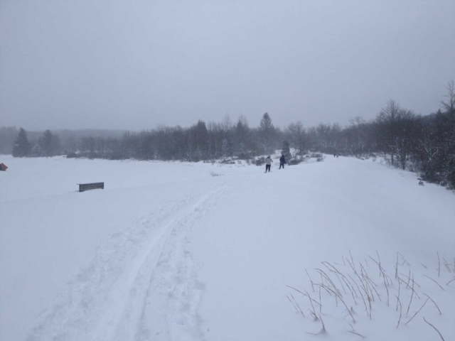 The dam at Pendleton Lake, BWF SP