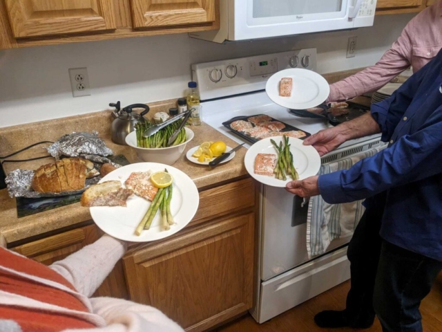 Dinner at the Deluxe Cabin