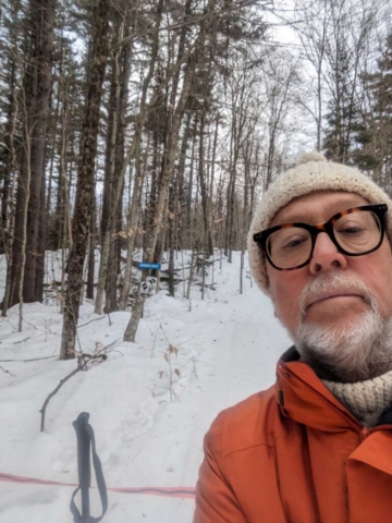 Ralph on the ski trails, Lapland Lakes Nordic Center, NY