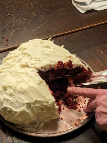 Althea's Valentine's Day heart cake