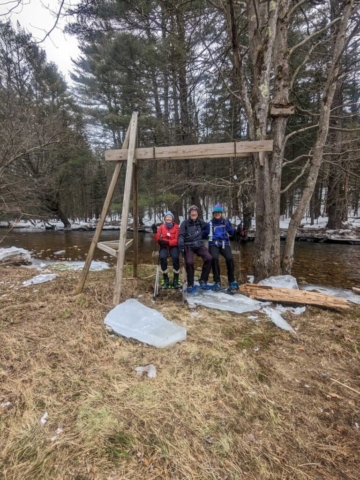 Althea, Doug and Marcie on the Giant Swing