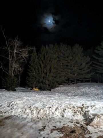 A little night skiing on the Lake Trail