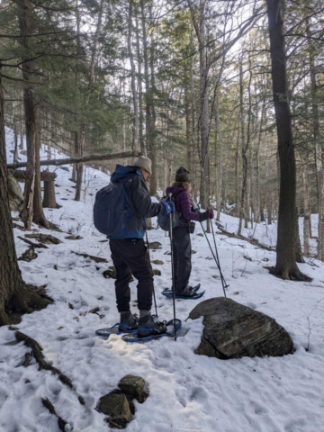 Snowshoeing the Northville-Lake Placid Trail near Lapland Lakes, NY