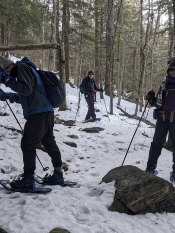 Brian, Doug and Marcie Snowshoeing the Northville-Lake Placid Trail near Lapland Lakes, NY
