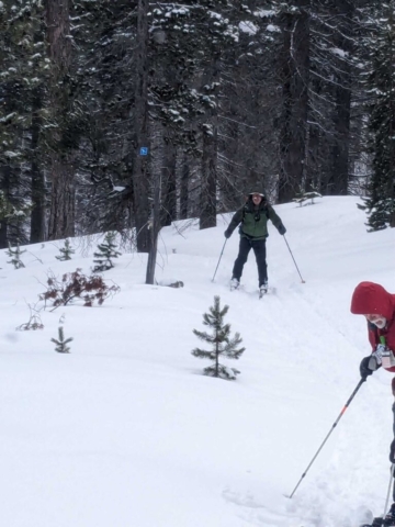 Ed and Bela at Upper Three Creeks Sno-Park, Bend, OR
