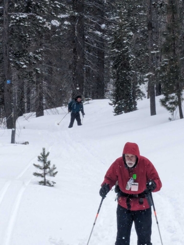 Brent and Bela at Upper Three Creeks Sno-Park, Bend, OR