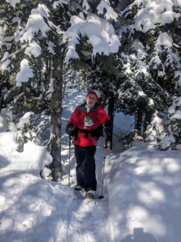 Bela on Snowshoe Trail at Swampy Sno-Park, Bend, OR