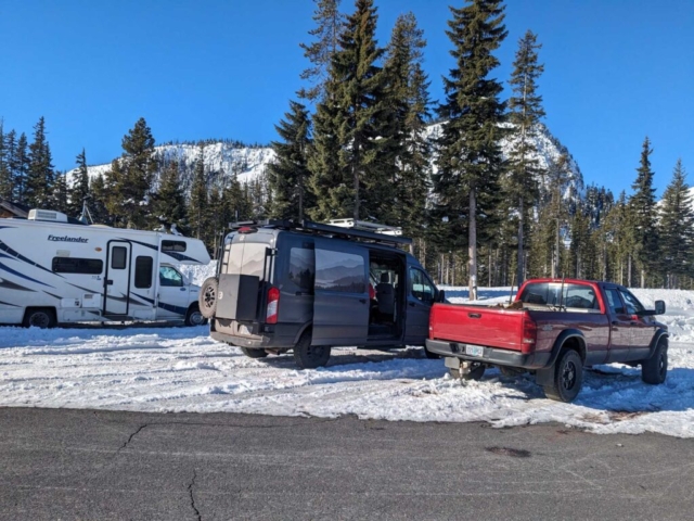 Ed's Van at Ray Benson Sno-Park, Santiam Pass, OR