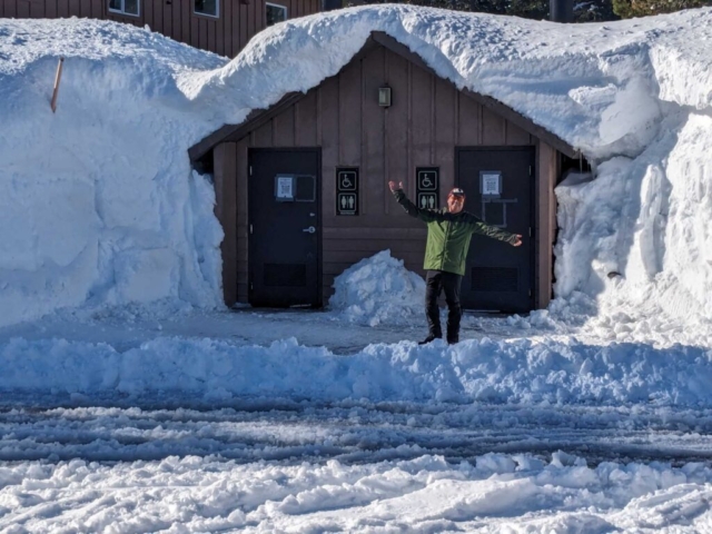 Rest room at Ray Benson Sno-Park, Santiam Pass, OR