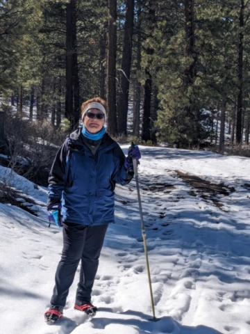 Edna at Six-Mile Sno-Park, Paulina Crater, near Bend, OR
