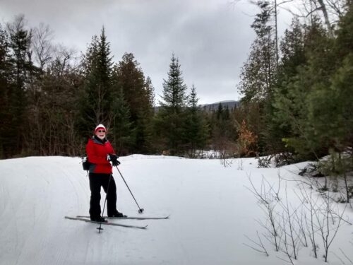 Bela skiing at Sugarloaf Nordic Center