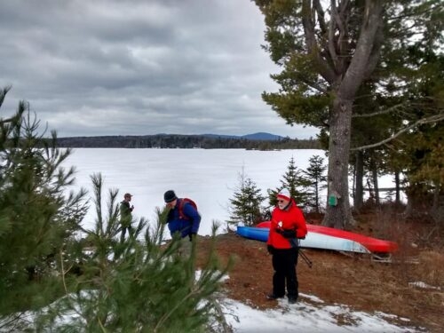 Joe and Bela at Rangely Lake, ME