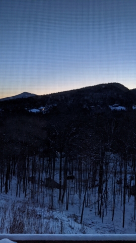 Hills behind the rental house