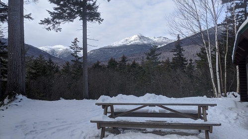 A rest stop on the trail, New Hampshire's White Mountains